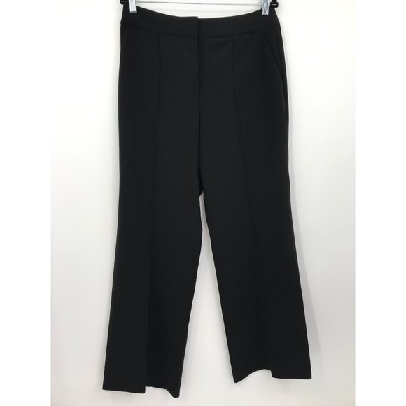 Talbots Stretch Trouser Dress Straight Leg Pant Black 12 - Picture 1 of 6